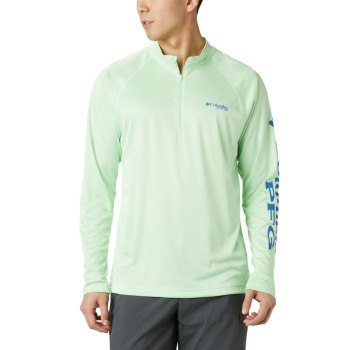 Pánské Svetry Columbia PFG Terminal Tackle 1/4 Zip Zelene LSQYDJ326